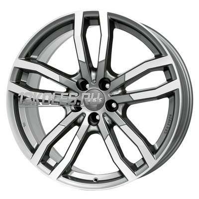 Alutec DriveX Metal Grey Front Polished 9.5x21/5x112 D66.5 ET53  