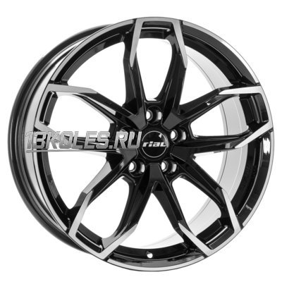 Rial Lucca Diamant black front polished 6.5x17/4x100 D54.1 ET49  