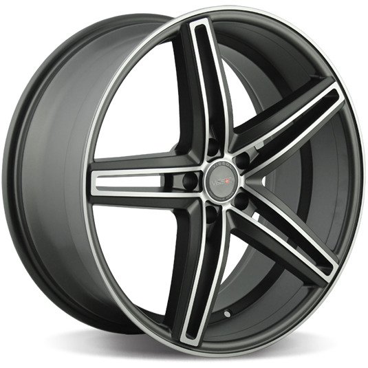 Vissol V-015 matte-graphite-machined 9x20/5x112 D66.6 ET25  