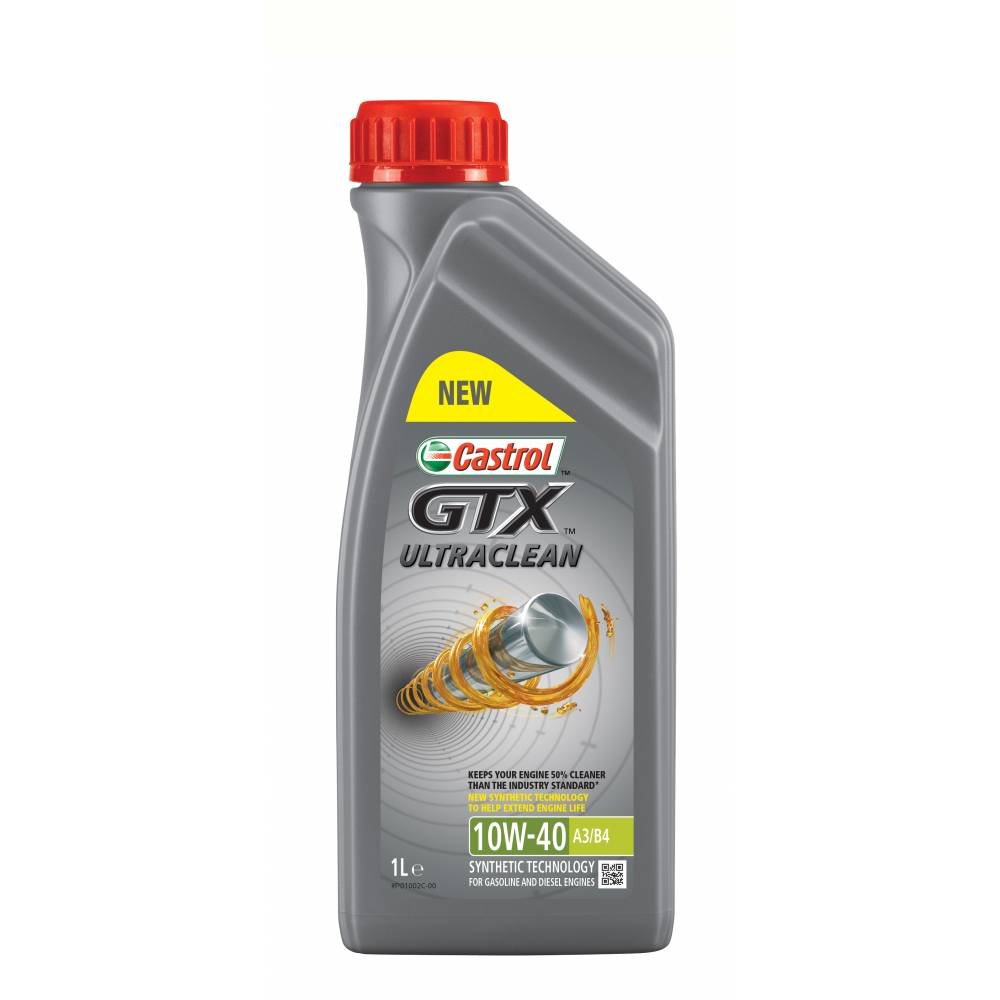Моторное масло Castrol GTX Ultraclean A3/B4 10W40 полусинтетическое 1л