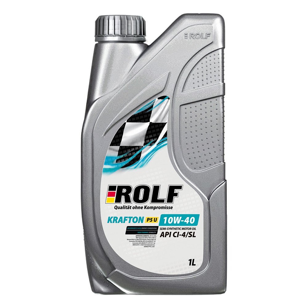 Моторное масло ROLF Krafton P5 U 10W40 ПЭТ полусинтетическое 1л