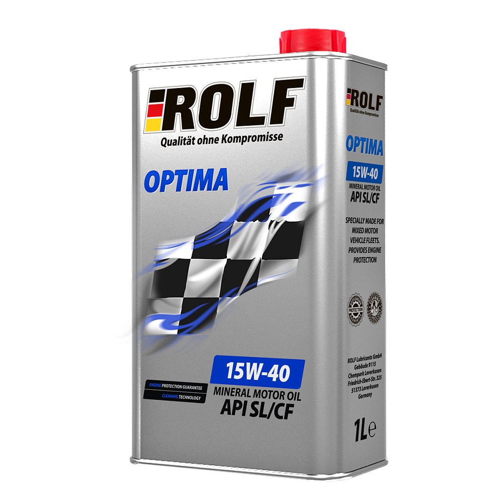 Моторное масло ROLF Optima API SL/CF 15W40 минеральное 1л