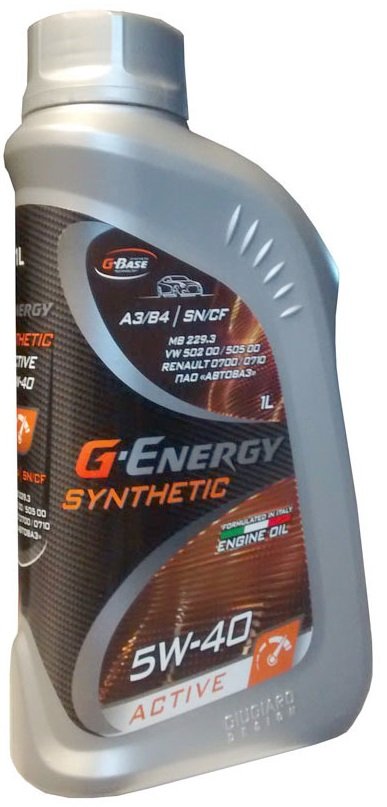 Моторное масло G-Energy Synthetic Active 5W40 синтетическое 1л