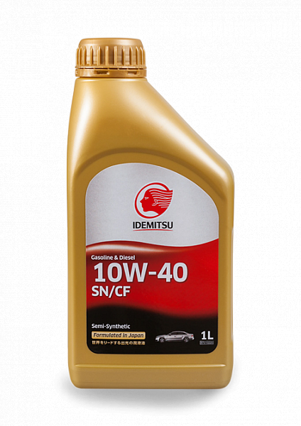 Моторное масло Idemitsu Gasoline&Diesel SN/CF 10W40 полусинтетическое 1л