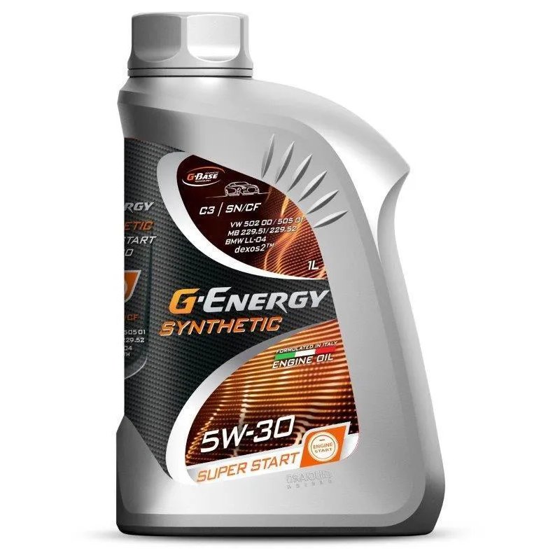 Моторное масло G-Energy Synthetic Super Start 5W30 синтетическое 1л