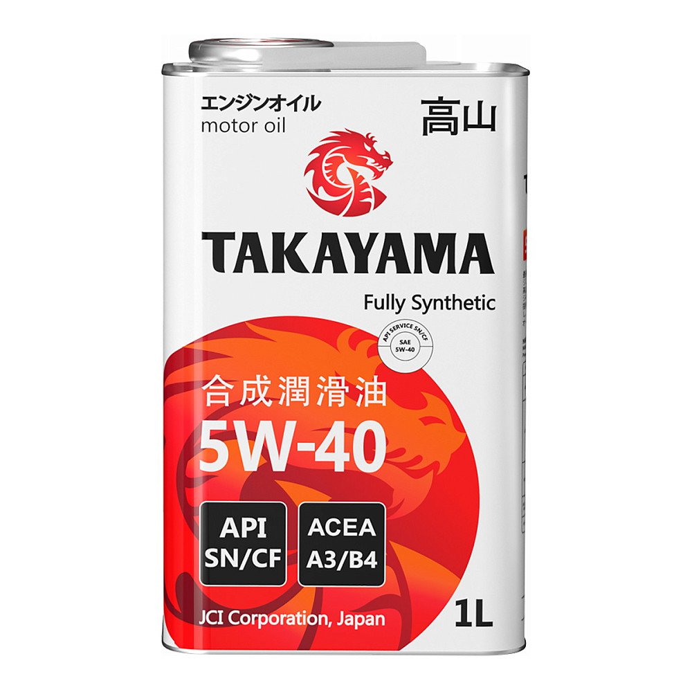 Моторное масло Takayama SN/CF A3/B4 5W40 синтетическое 1л