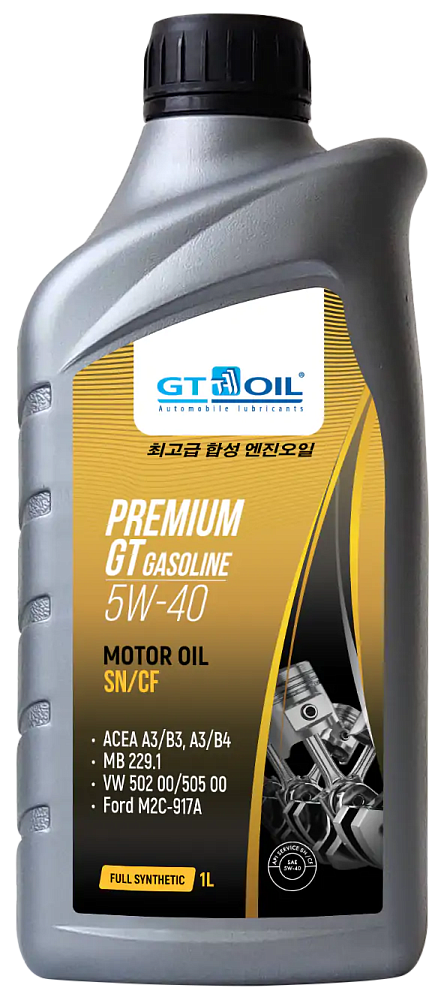 Моторное масло GT Oil Premium GT Gasoline SN/CF 5W40 синтетическое 1л