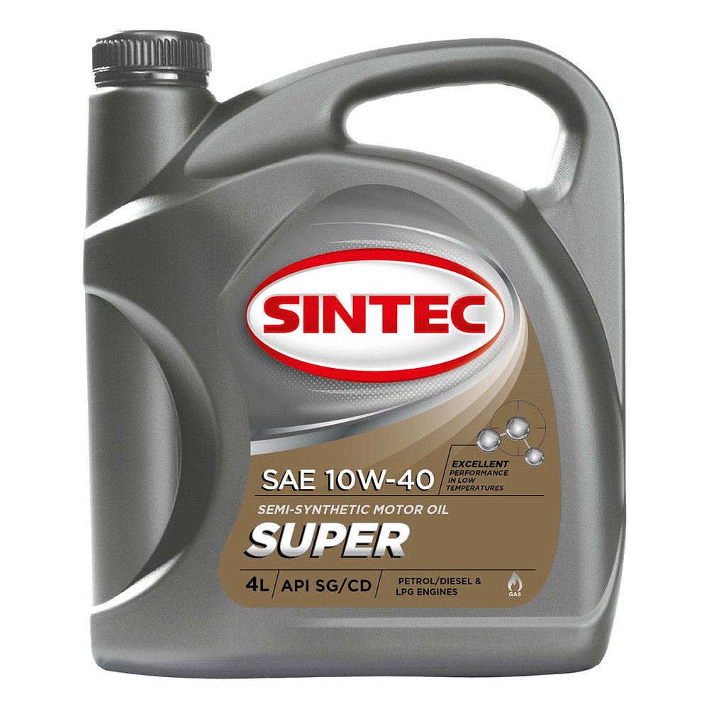 Моторное масло Sintec Super 10W40  полусинтетическое 4л