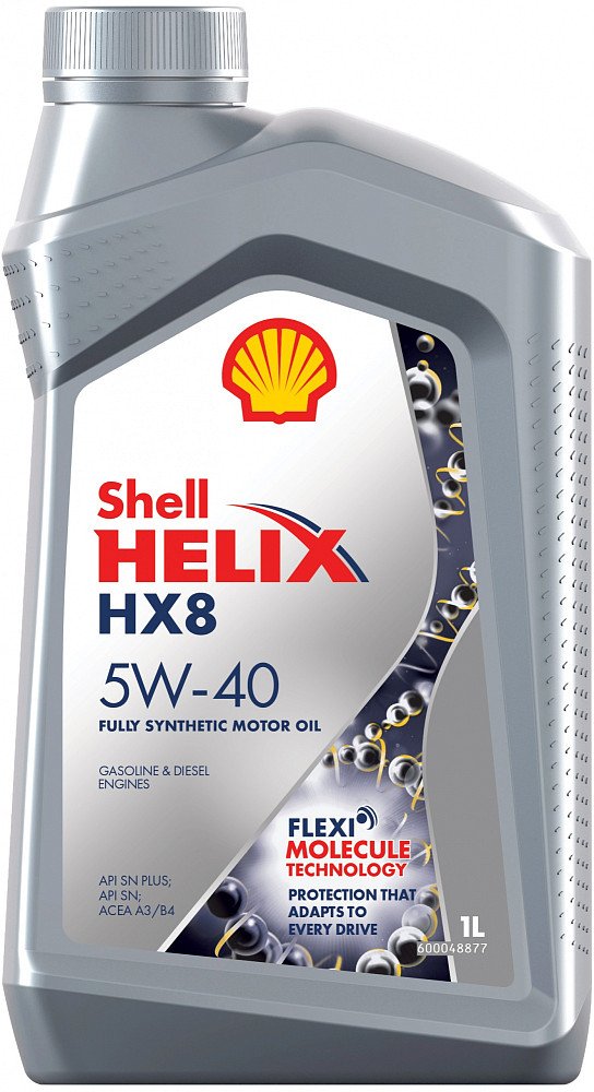 Моторное масло Shell Helix HX8 SN Plus 5W40 синтетическое 1л