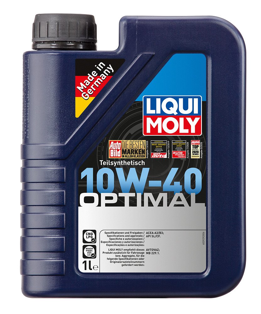 Моторное масло Liqui Moly Optimal 10W40 полусинтетическое 1л
