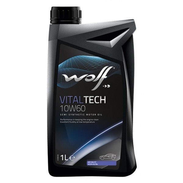 Моторное масло Wolf VitalTech 10W60 полусинтетическое 1л