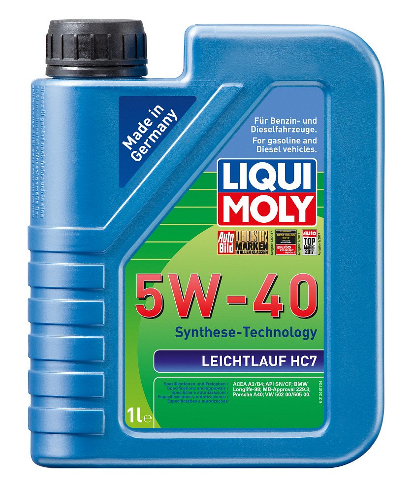Моторное масло Liqui Moly Leichtlauf HC 5W40 синтетическое 1л