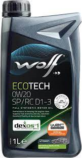 Моторное масло Wolf EcoTech SP/RC D1-3 0W20 синтетическое 1л