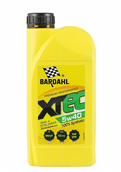 Моторное масло Bardahl XTEC 5W40 синтетическое 1л