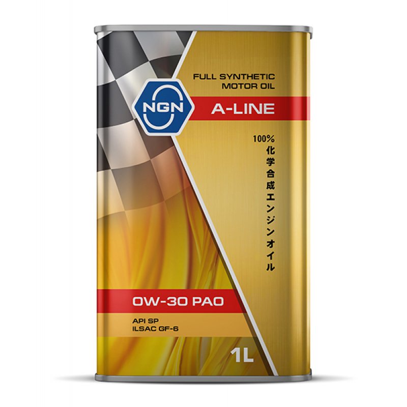 Моторное масло NGN A-Line PAO 0W30 синтетическое 1л