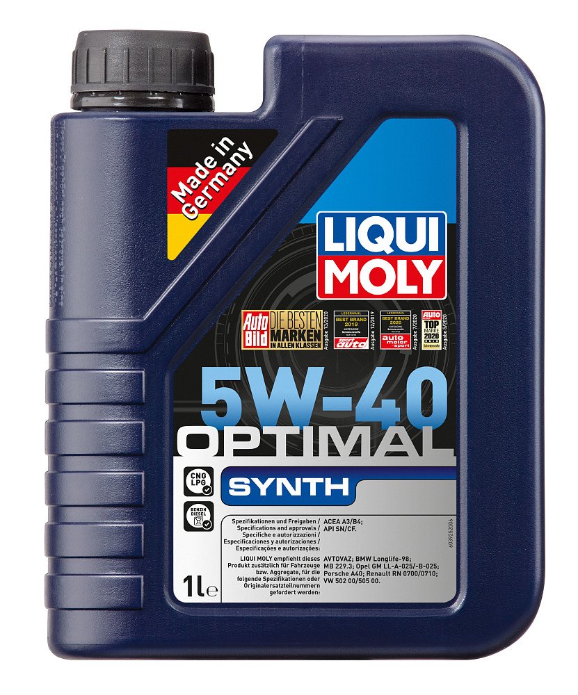 Моторное масло Liqui Moly Optimal Synth 5W40 синтетическое 1л