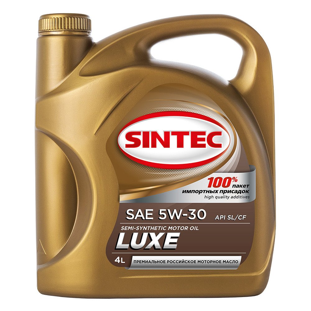 Моторное масло Sintec Luxe 5W30 полусинтетическое 4л
