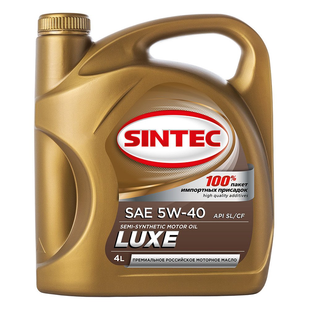 Моторное масло Sintec Luxe 5W40 полусинтетическое 4л