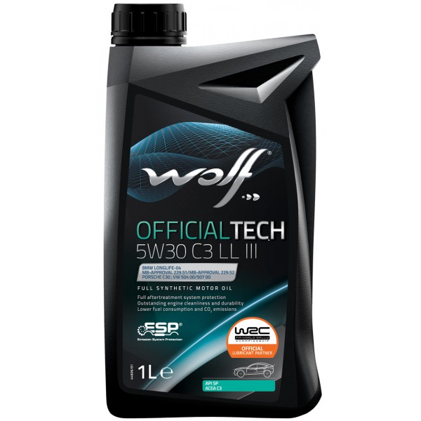 Моторное масло Wolf OfficialTech C3 LL III 5W30 синтетическое 1л