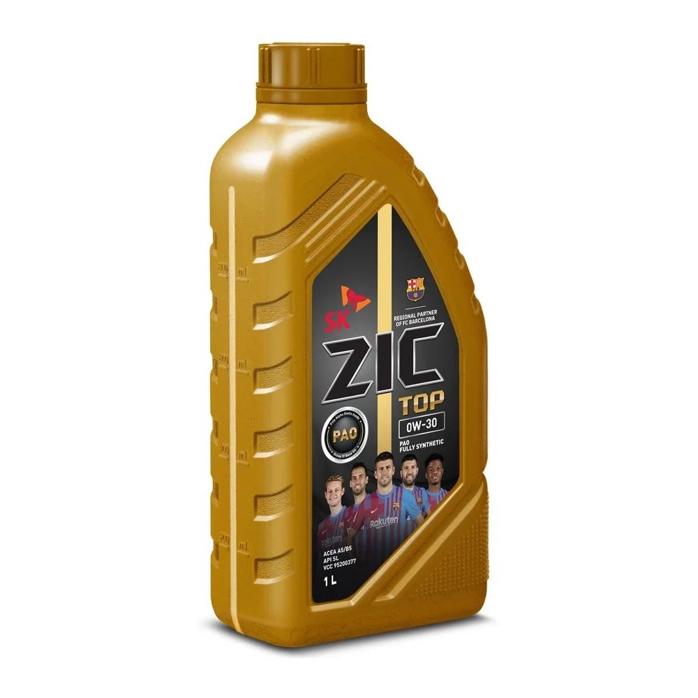Моторное масло ZIC TOP 0W30 синтетическое 1л