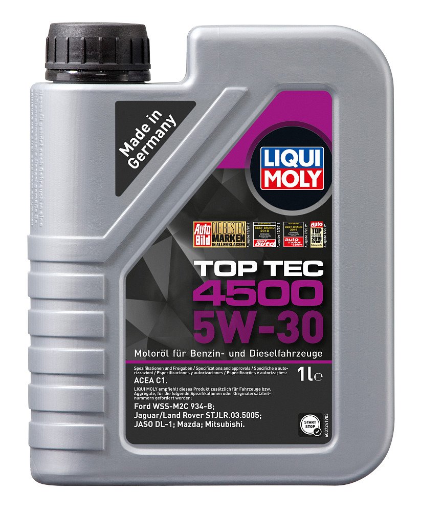 Моторное масло Liqui Moly Top Tec 4500 5W30 синтетическое 1л