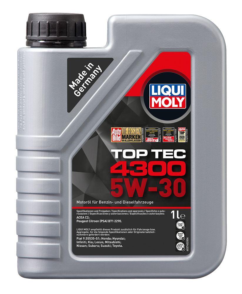Моторное масло Liqui Moly Top Tec 4300 5W30 синтетическое 1л