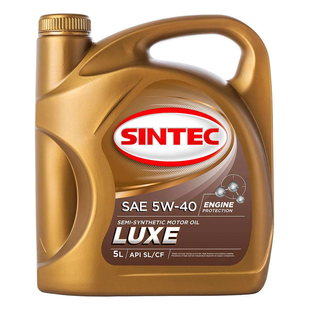 Моторное масло Sintec Luxe 5W40 полусинтетическое 5л