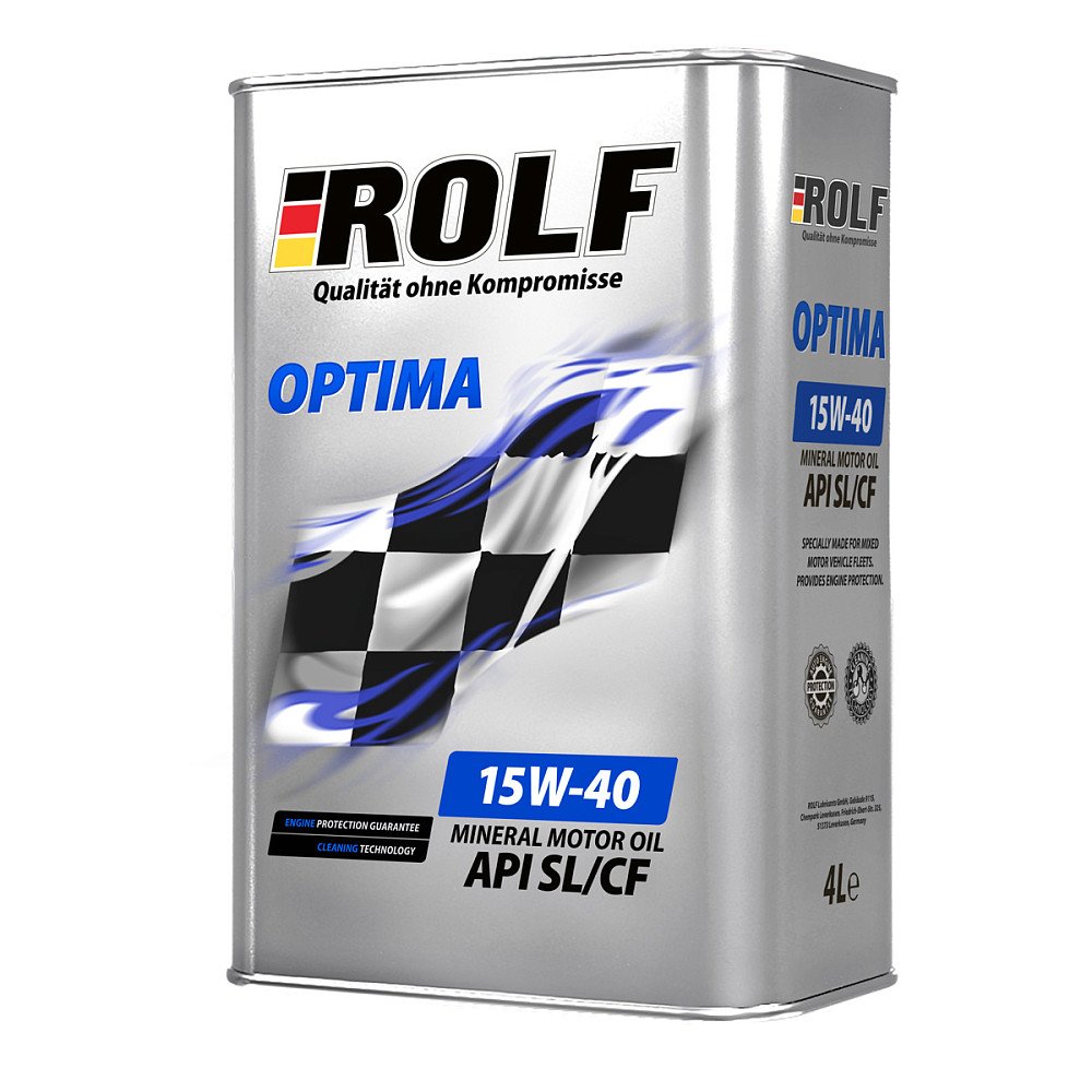 Моторное масло ROLF Optima API SL/CF 15W40 минеральное 4л