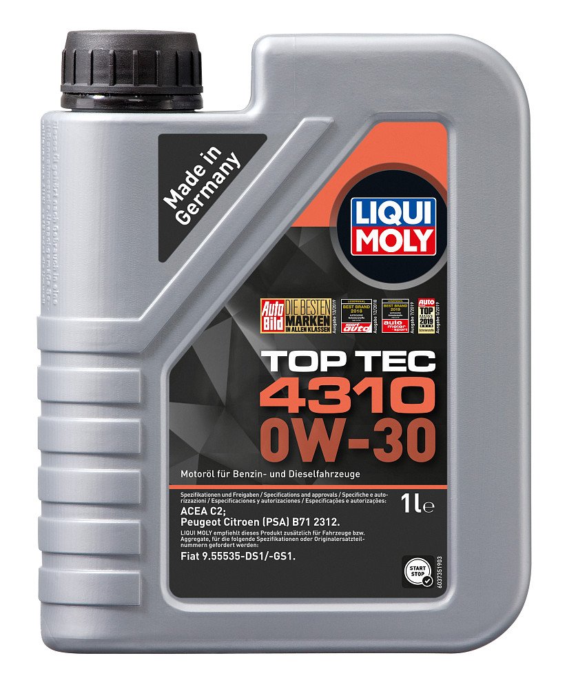 Моторное масло Liqui Moly Top Tec 4310 0W30 синтетическое 1л