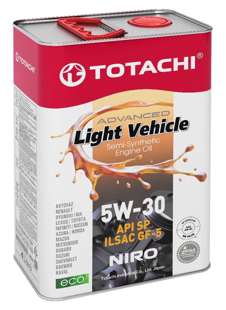 Моторное масло Totachi Niro LV SP/GF-5 5W30 полусинтетическое 4л