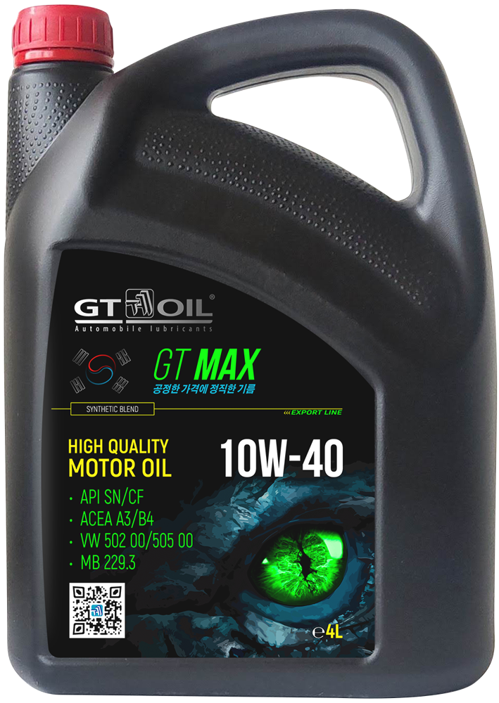 Моторное масло GT Oil GT Max 10W40 полусинтетическое 4л