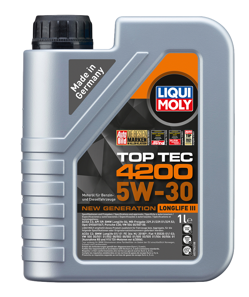 Моторное масло Liqui Moly Top Tec 4200 New Generation 5W30 синтетическое 1л