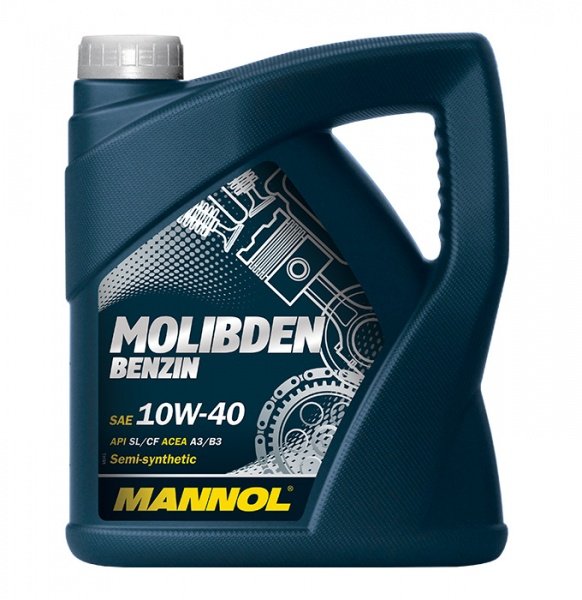 Моторное масло Mannol Molibden Benzin 10W40 полусинтетическое 4л