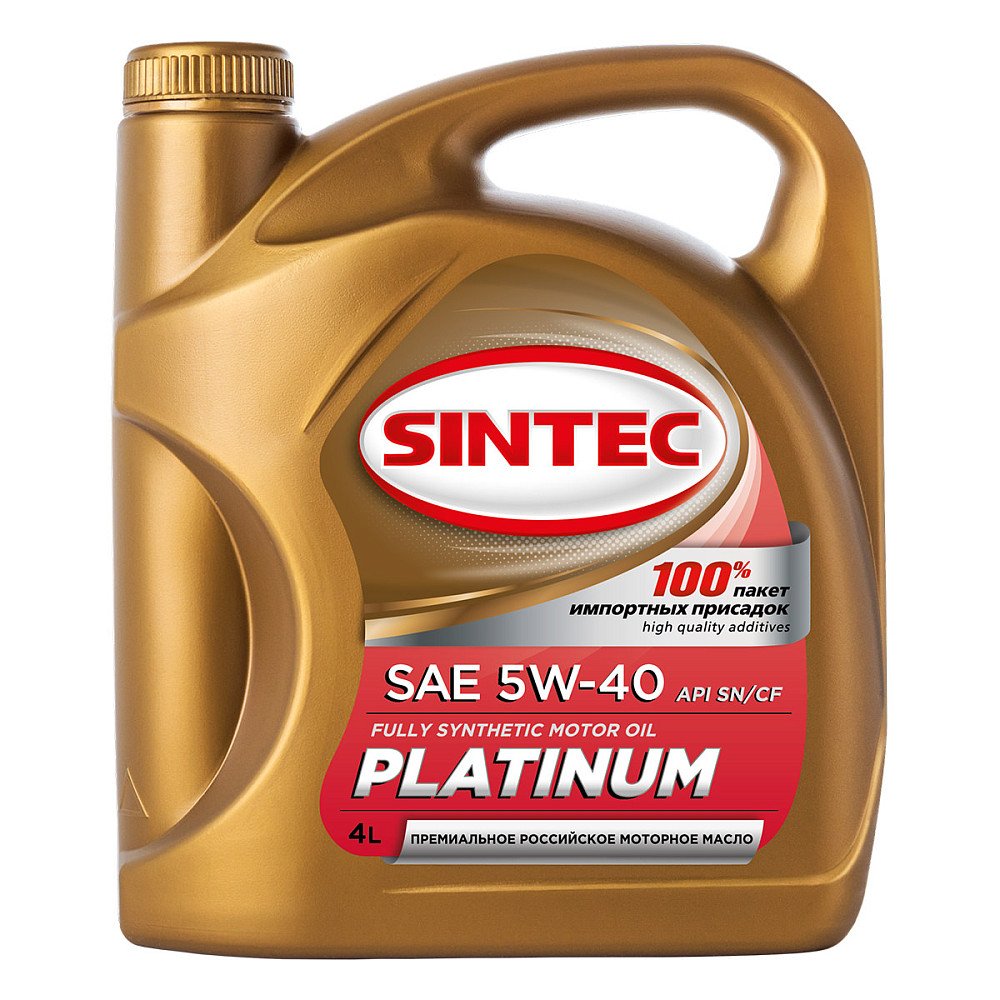 Моторное масло Sintec Platinum SN/CF 5W40 синтетическое 4л