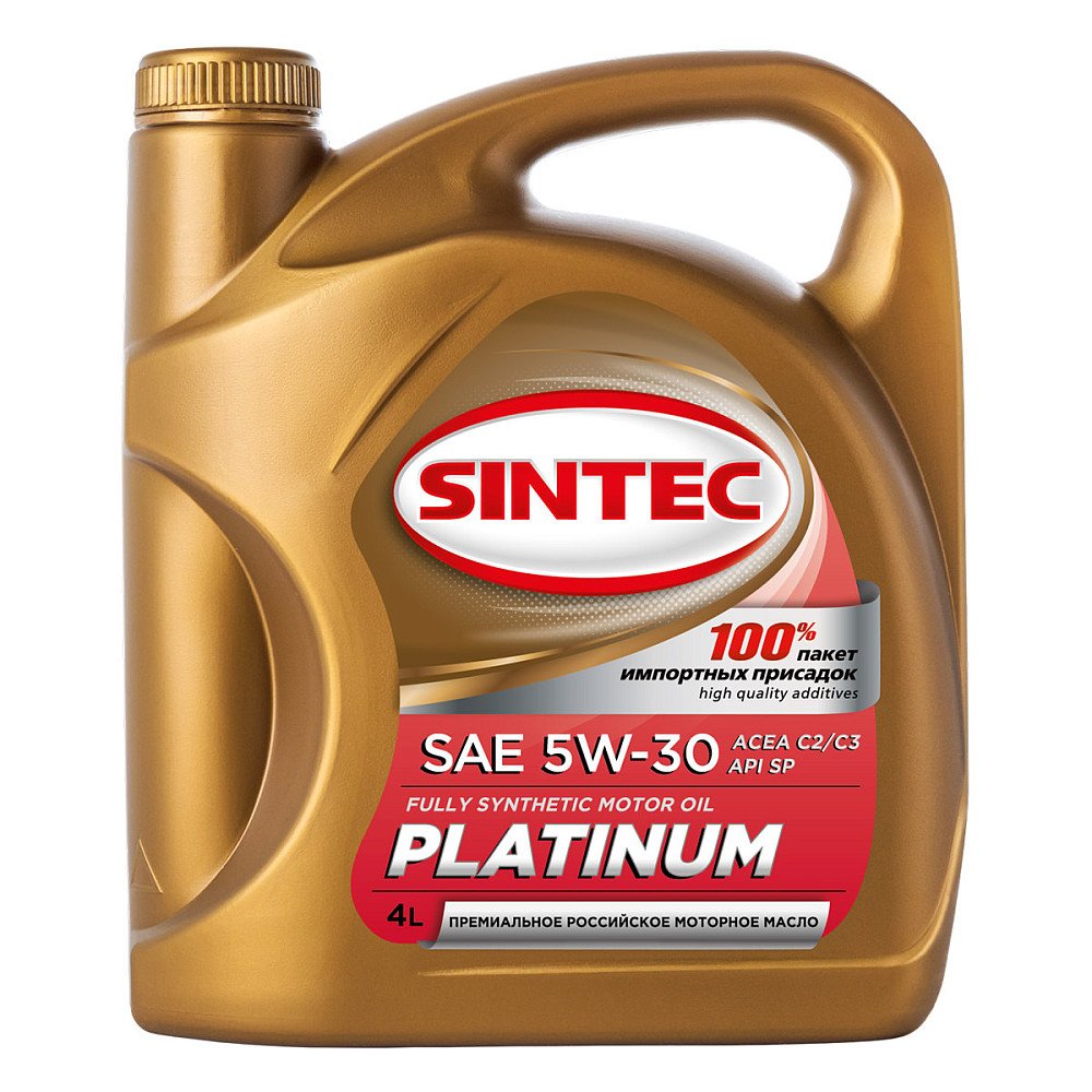 Моторное масло Sintec Platinum SP 5W30 синтетическое 4л