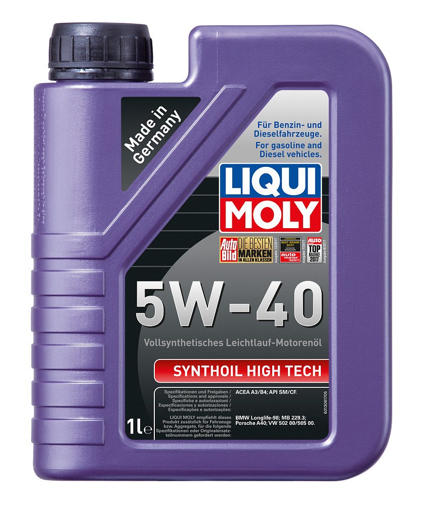 Моторное масло Liqui Moly Synthoil High Tech 5W40 синтетическое 1л