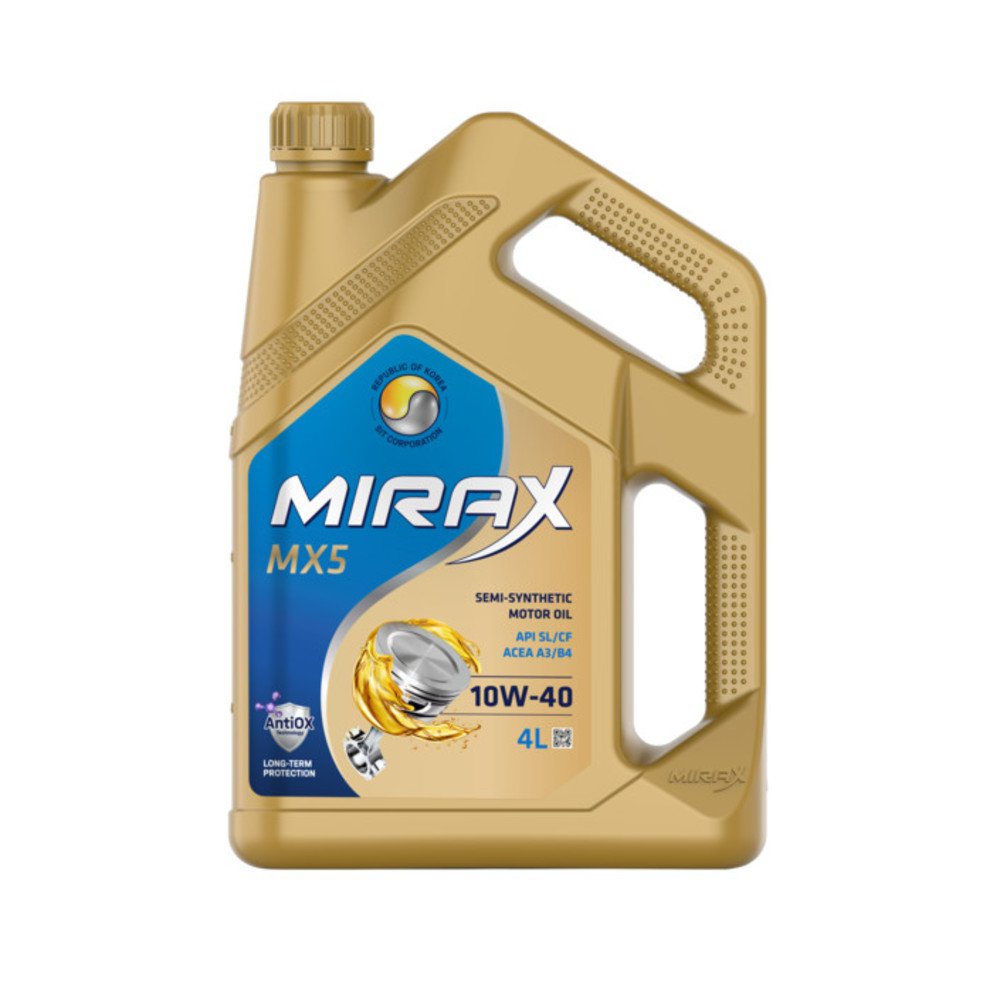 Моторное масло Mirax MX5 10W40 полусинтетическое 4л