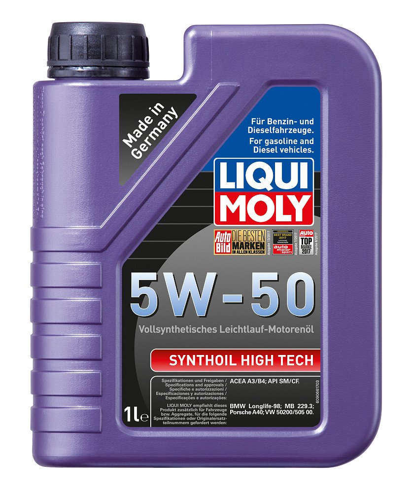 Моторное масло Liqui Moly Synthoil High Tech 5W50 синтетическое 1л