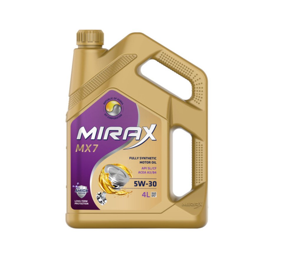 Моторное масло Mirax MX7 5W30 синтетическое 4л