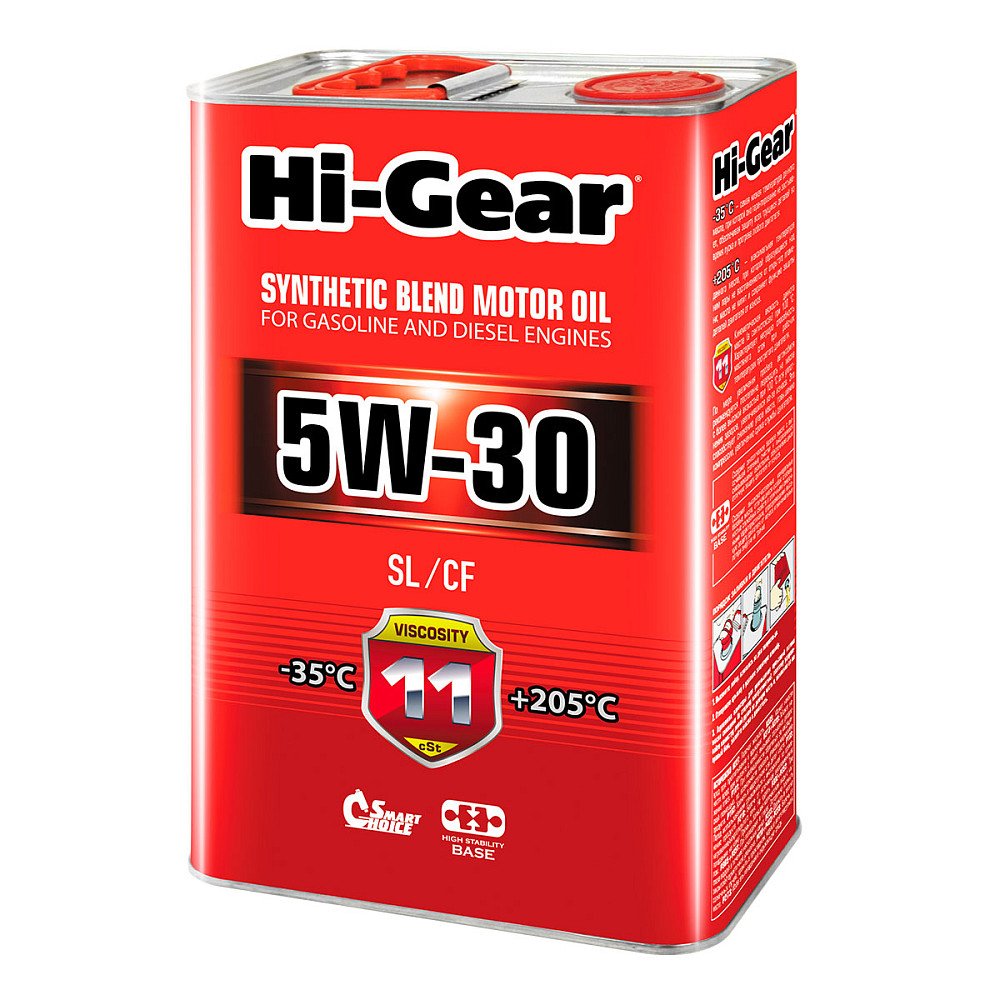 Моторное масло Hi-Gear SL/CF 5W30 полусинтетическое 4л
