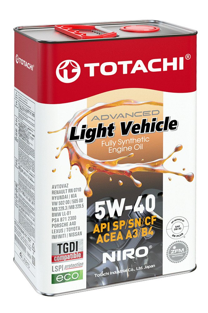Моторное масло Totachi Niro LV SP/SN/CF 5W40 синтетическое 4л