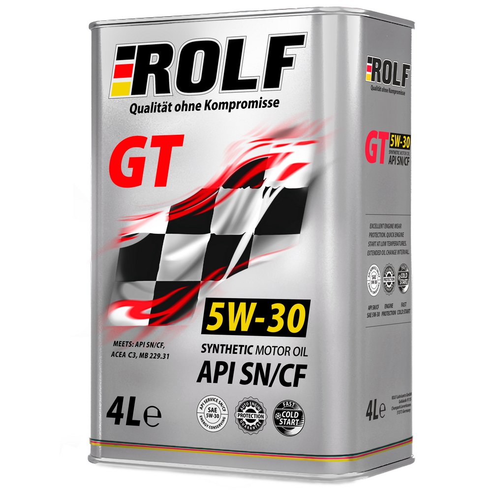 Моторное масло ROLF GT API SN/CF 5W30 синтетическое 4л