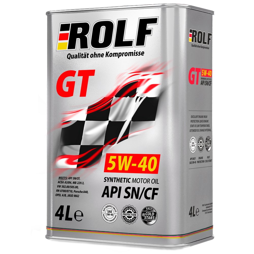 Моторное масло ROLF GT API SN/CF 5W40 синтетическое 4л