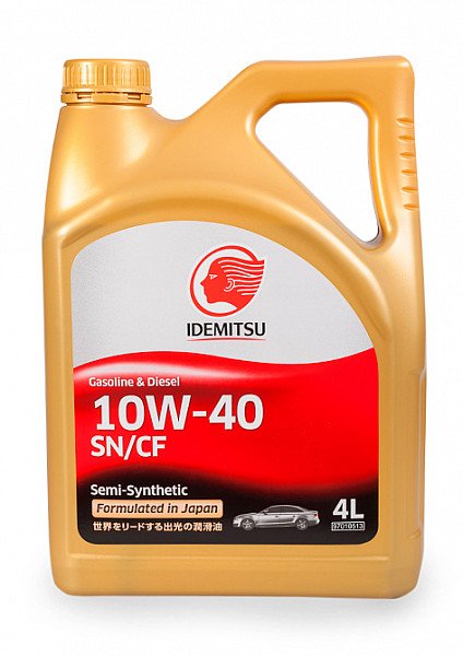 Моторное масло Idemitsu Gasoline&Diesel SN/CF 10W40 полусинтетическое 4л