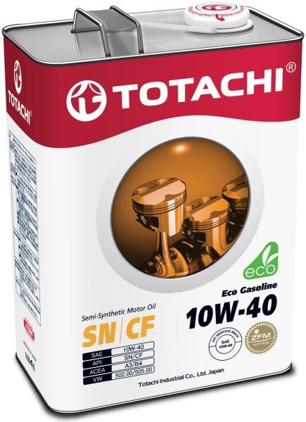 Моторное масло Totachi Eco Gasoline SN/CF 10W40 полусинтетическое 4л