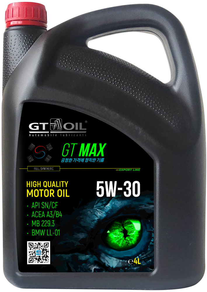 Моторное масло GT Oil GT Max 5W30 синтетическое 4л