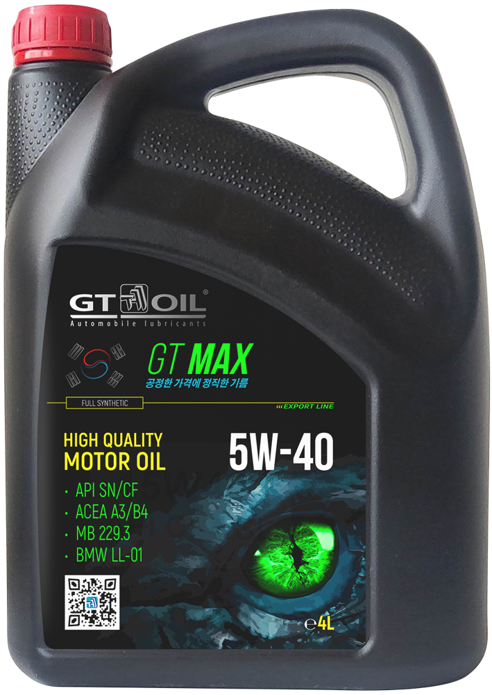 Моторное масло GT Oil GT Max 5W40 синтетическое 4л