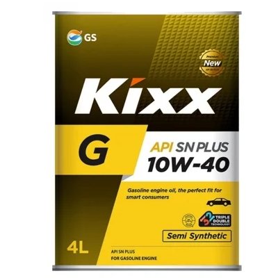 Моторное масло Kixx G SN Plus 10W40 полусинтетическое 4л