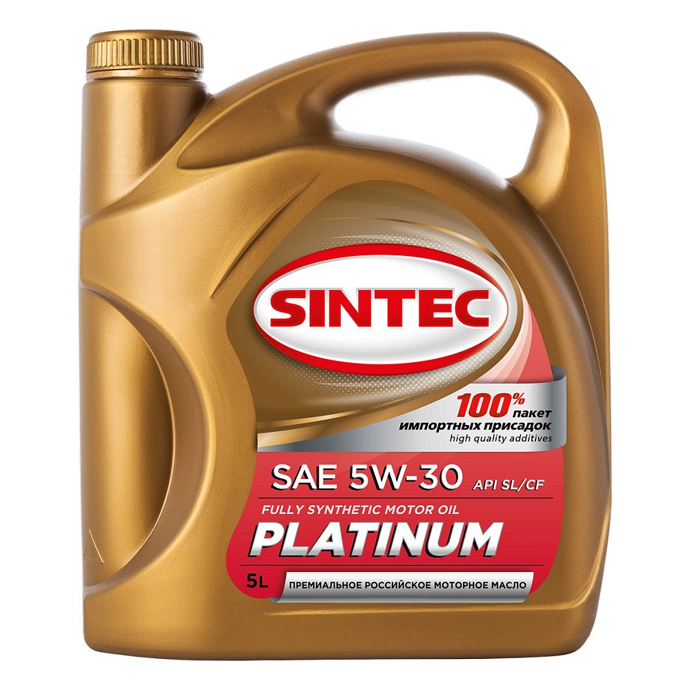 Моторное масло Sintec Platinum SL/CF 5W30 синтетическое 5л