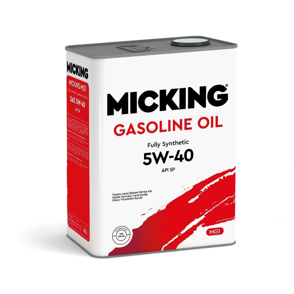 Моторное масло Micking Gasoline Oil MG1 5W40 синтетическое 4л